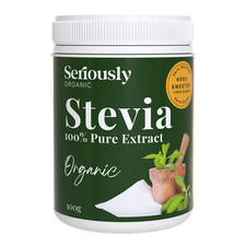 Certified Organic 100% Stevia Pure Extract Powder 100g Reb A 99%