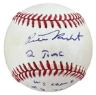 Pete Richert Signed National League Baseball NLB "2 Time WS Champ 63 & 70" JSA