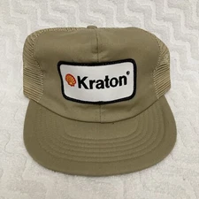 Vintage Shell Chemicals Kraton Polymers Mesh Trucker Snapback Hat Made In USA