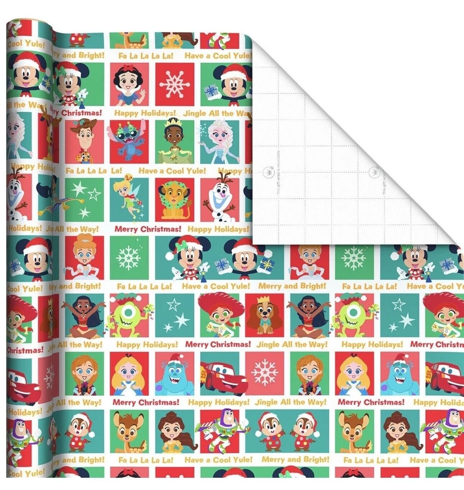 Hallmark Wrapping Paper Disney 100 Years Of Wonder Jumbo Roll Christmas 70 sq ft - Image 2 of 4