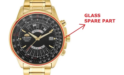 Original Orient watch Genuine MINERAL GLASS 16-H0769C-SI +Gasket for FEU07 serie