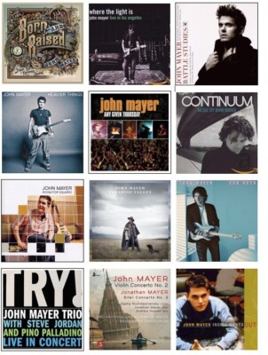 JOHN MAYER ALBUMHÜLLEN 12ER-SET FLEXIBLE DÜNNE KÜHLSCHRANKMAGNETE KOSTENLOSER VERSAND UK