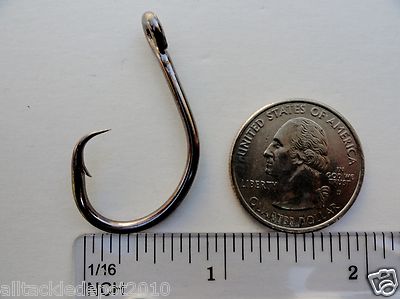 24 - 80 pcs Size 4/0 Circle Hooks 4X Strong Black Nickel Finish Fishing Hooks 