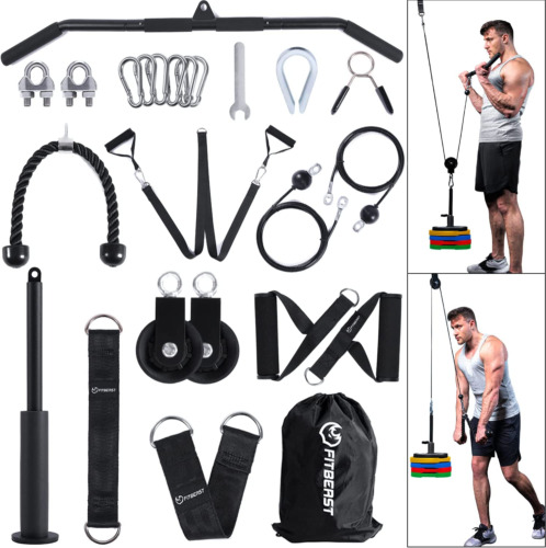 Cable Weight Pulley System for Home Gym LAT Pulldown Biceps Curl Workout