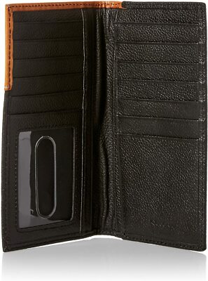 Portafoglio Uomo Nocona In Pelle, Tema Cowboy Con Concho Floreale Goffrato - Stile Rodeo, Colore Nero