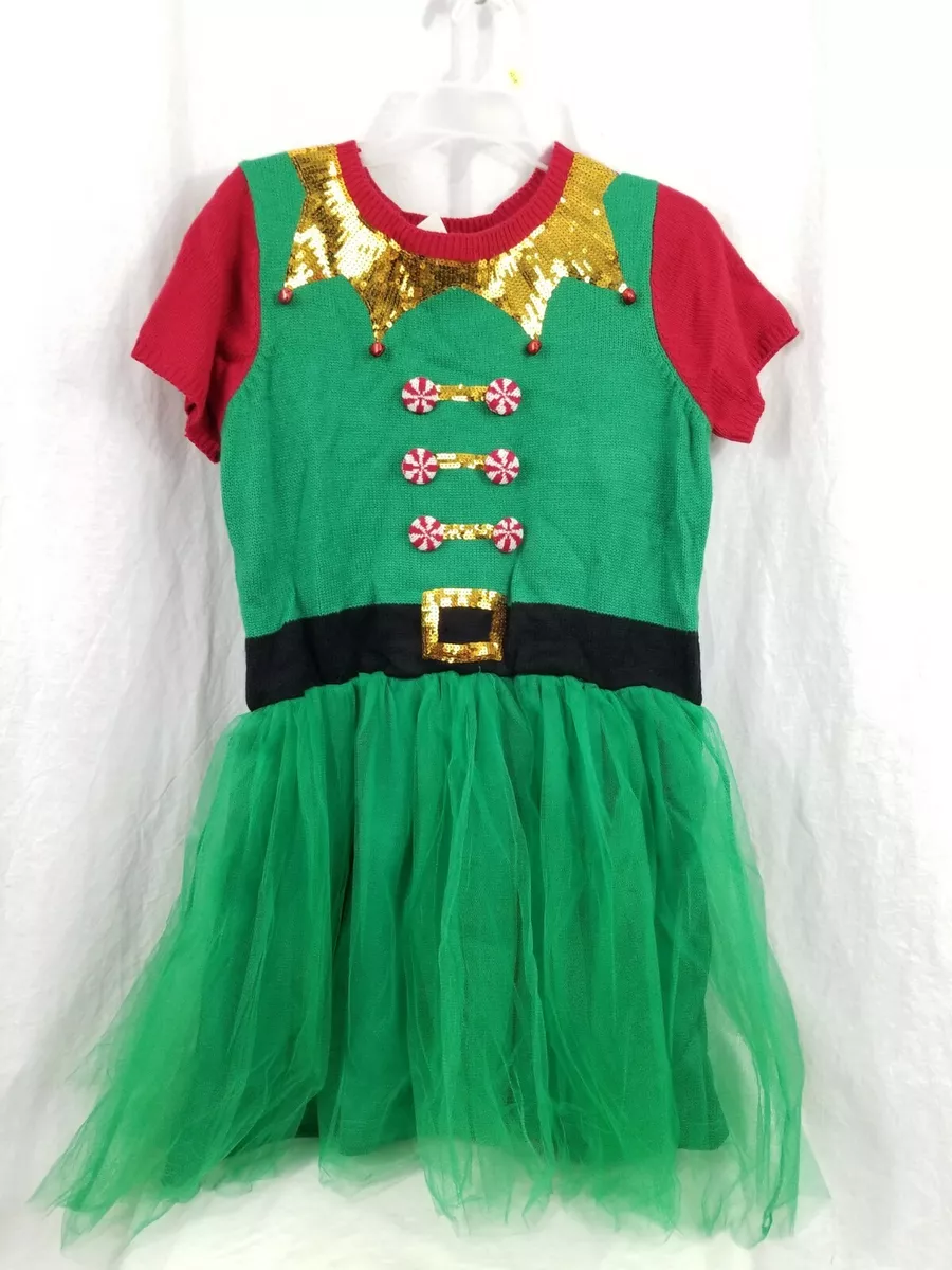 Elf christmas top sweater dress