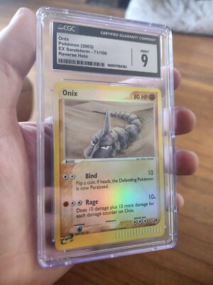 POP 16) CGC 9 Mint Onix 71/100 Ex Sandstorm Reverse Holo Pokemon