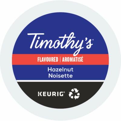 Timothy's Hazelnut Coffee 24 to 144 Keurig K cups Pick Any Size FREE SHIPPING