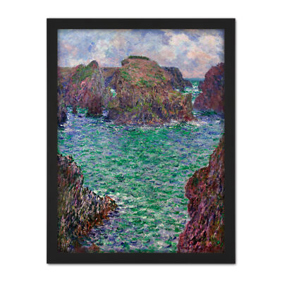 Claude Monet Port Goulphar Belle Large Framed Art Print