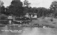 Michigan Hillsdale Cold Spring Park Trout 1910 Postcard roadside 22-6888