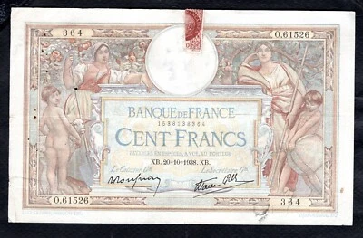 100 Francs Luc Olivier Merson  20.10.1938 Etat TB  Fayette F.25/32 - Photo 1/2