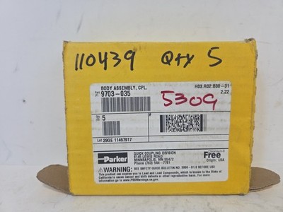 Parker Quick Coupling 9703-035 110439 Pack of 5 TC-371