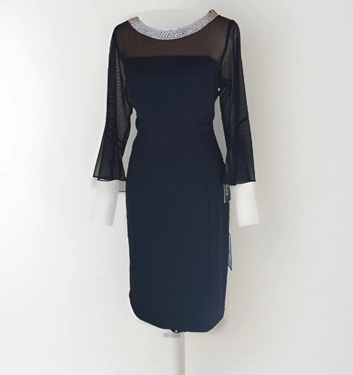 alex evenings cocktail & party dresses on sale Alex Evenings Velvet Formal Evening Gown 4P Black Wedding Cocktail Party Dress