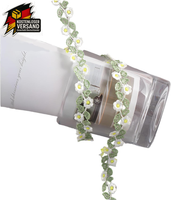 5 Yard 1.5Cm Spitzenband Weiß Blumen, Blumen Spitzenborte Dekoband FüR Borten Un