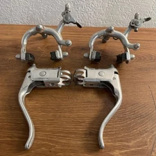 Vintage Dia Compe Deluxe 5583 Brake Calipers Nutted Side Pull QR with LEVERS