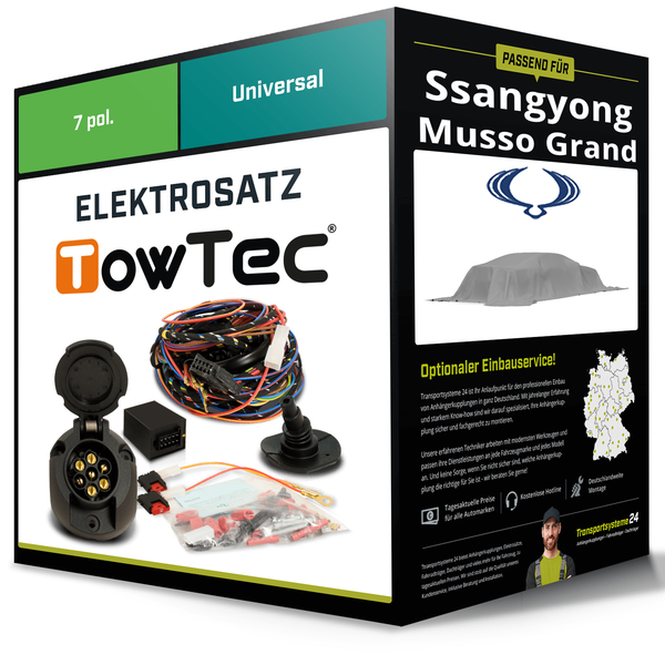 Elektrosatz 7-Pol Universell für Ssangyong Musso Grand 03.2022-Jetzt NEU-image
