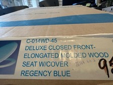COMFORT SEATS- ELONGATED WOOD MOLDED- REGENCY BLUE C-014WD-45