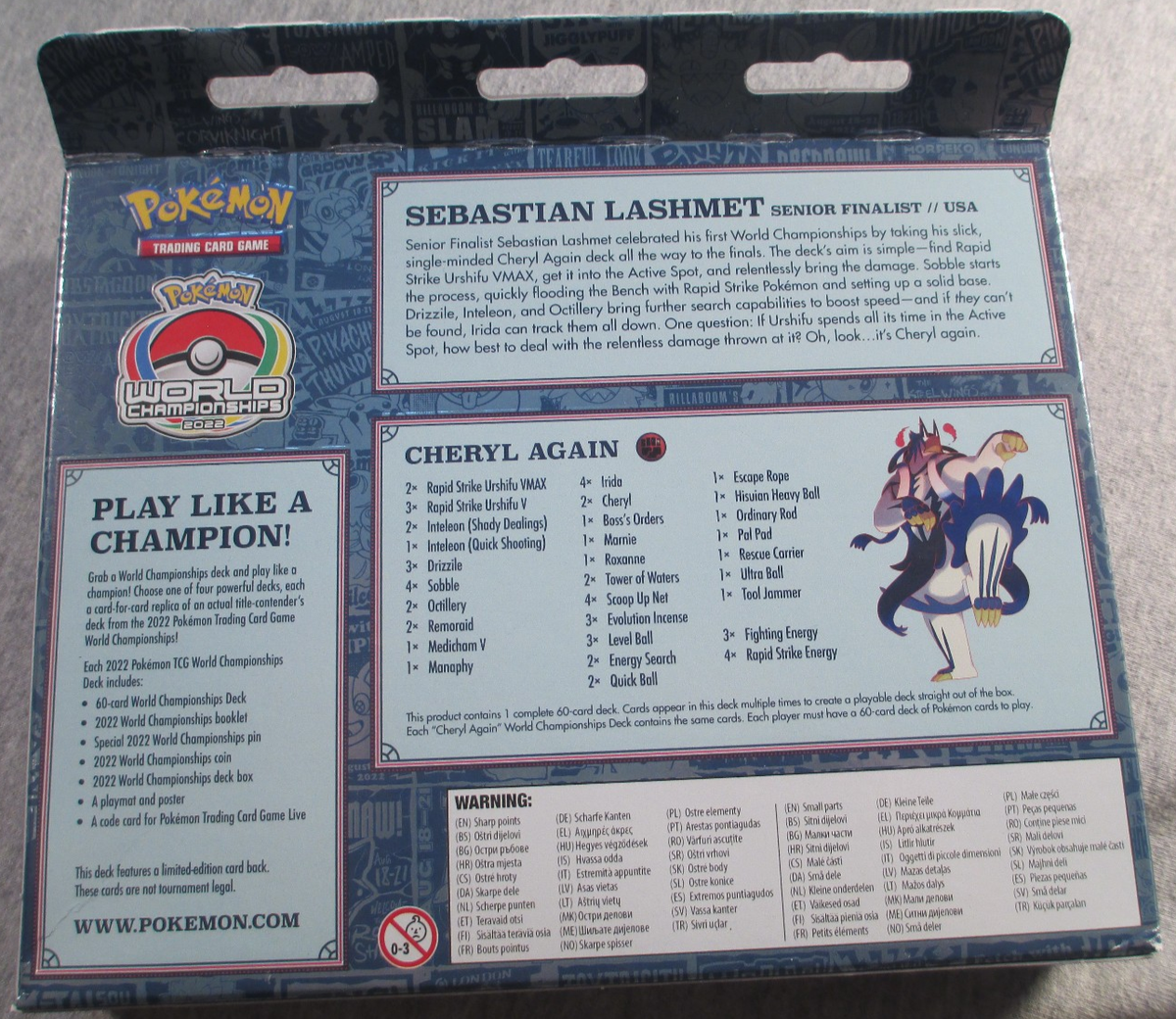 Pokemon Company Pokemon 2022 World Championship Deck - Sebastian Lashmet  for sale online | eBay