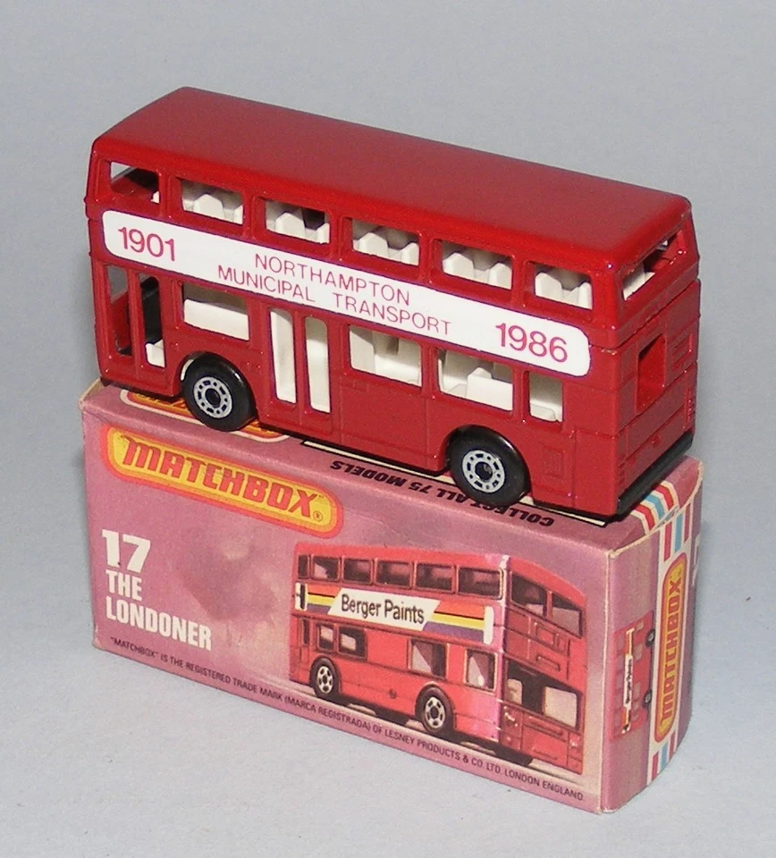 MATCHBOX SUPERFAST 17c LEYLAND TITAN BUS NORTHAMPTON TRANSPORT 1986 PROMOTIONAL - Image 2 of 4