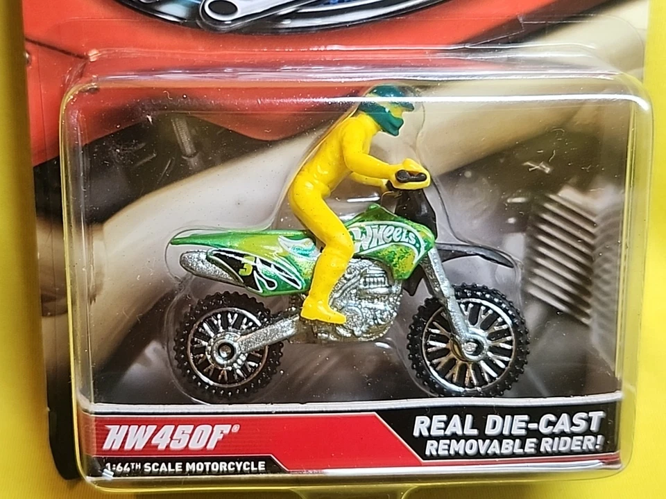 Hw450F Hot Wheels Motorcycles YELLOW Removable Rider Diecast NOS 🔥01 - Image 3 of 4