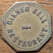 Unknown Maverick Dinner Bell Restaurant Octagon Good For 25¢ Trade Token