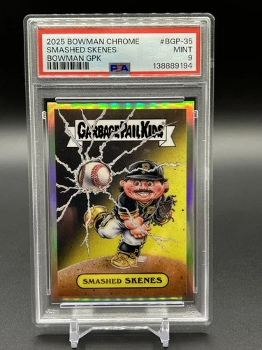 PAUL SKENES GPK Smashed Skenes 2025 Bowman Chrome PSA 9 (CY/ROY) #BGP-35 Pirates