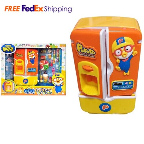 Fedex ship PORORO Baby Refrigerator ICE OUT kitchen FOOD cooking play 