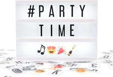 Locomoceaen Lightbox with Tile Storage, 90 Alphanumeric Characters w/ 10 Emojis