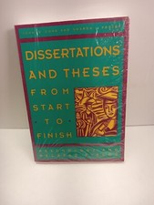 Dissertations and Theses from Start to Finish - John Cone (PB) Brand New Sealed