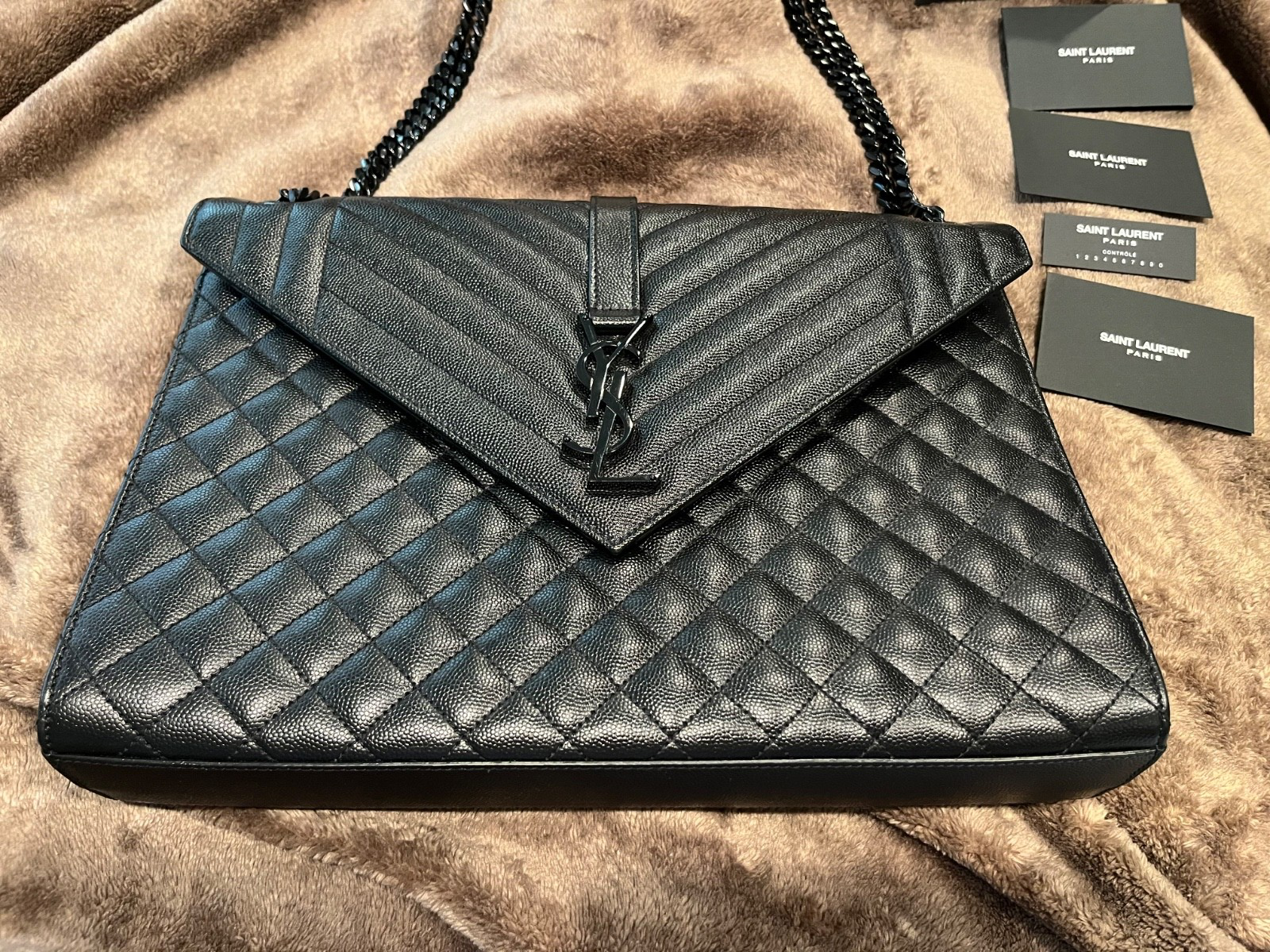 Saint Laurent YSL Grande Busta Maltesse Borsa Nera OTTIMA Inserzione Nazionale!