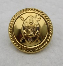 Good Quality:"GHANA NAVY GILDED BRASS BUTTON"(Medium, 19mm, Excellent Condition)