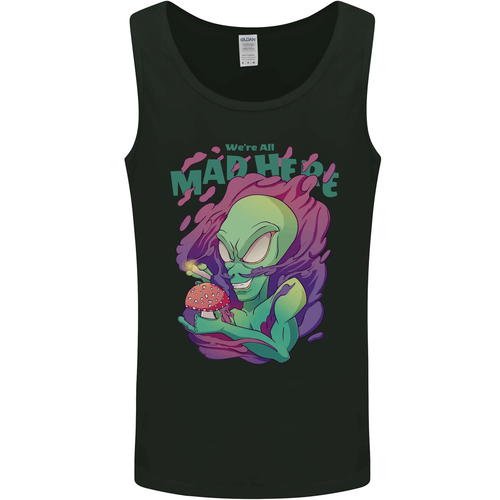 Chaleco sin mangas All Mad Here Alien Magic Mushrooms para hombre - Imagen 10 de 37