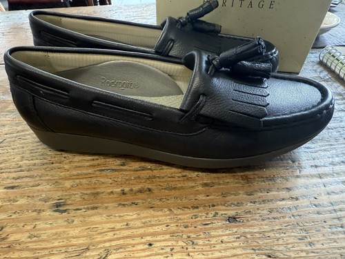 Mocasines Rockport #W2478 7 M vintage azul marino - ¡Nuevos! Excelente Estado - NOS - Imagen 2 de 6