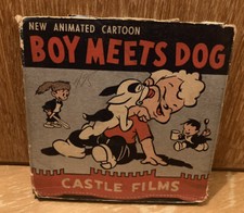 1940S/50S BOY MEETS DOG CASTLE FILMS ANIMATED CARTOON 8MM 16MM MOVIE