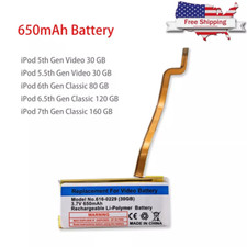 650 mAh battery for iPod Classic 6 7th Gen 80/120/160GB Video 30GB