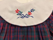 Girls Applique Plaid Dress- Alexis 4T