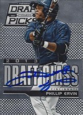Phillip Ervin Cincinnati Reds 2013 Panini Prizm Draft Class Signed Card