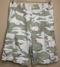 Boy's Route 66 Size 10 - Green Camouflage Cargo Shorts - 25" x 9" AA