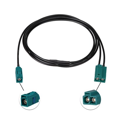 Car Stereo Radio Antenna Cable Fakra Double Z Female to Fakra Z Female 150cm