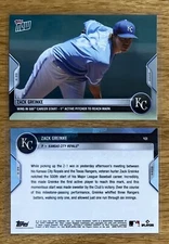 2022 Topps Now 431 Zack Greinke Active Pitcher 500 Starts Kansas City Royals