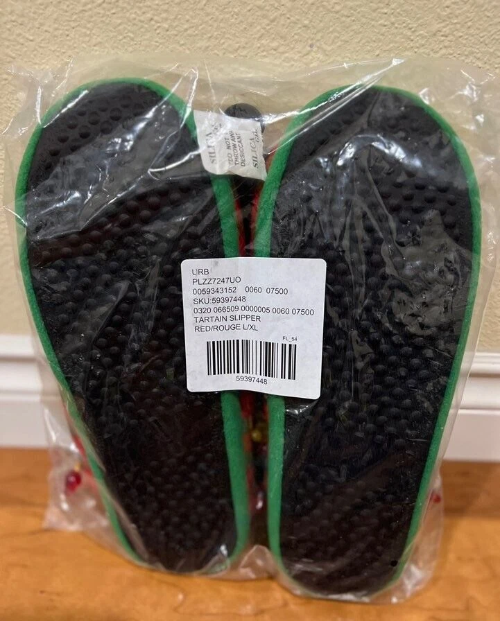 Zapatilla interior Urban Outfitters tema árbol de Navidad interior unisex talla L-XL NUEVA Foto 3 de 3