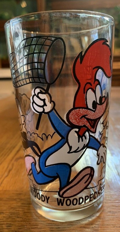 Vintage Pepsi Collector Series Woody Woodpecker Glass 1975-Walter Lantz