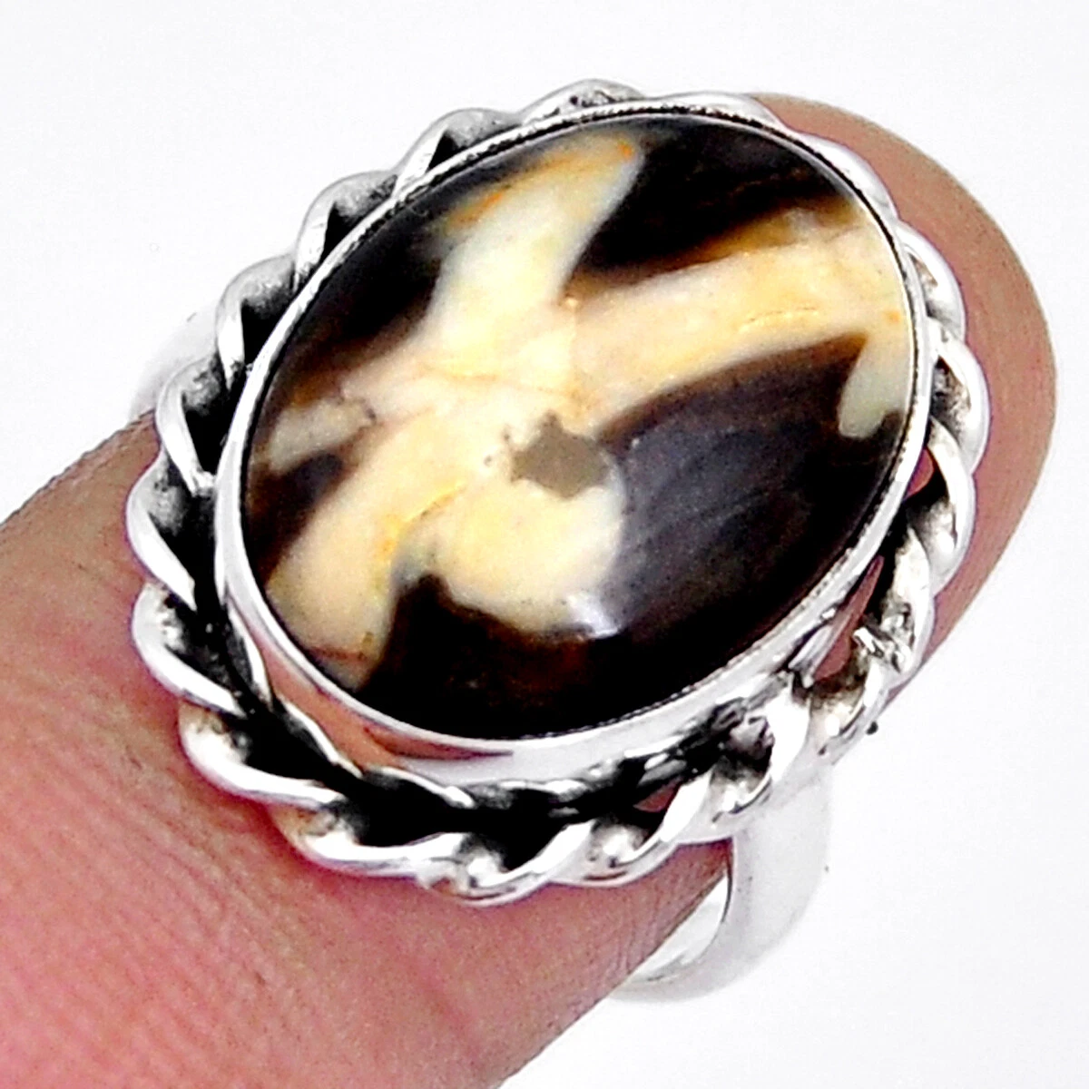 Solid petrified hotsell wood ring