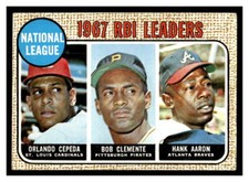 Topps #3 NL RBI Leaders Aaron Cepeda Clemente 126E-01