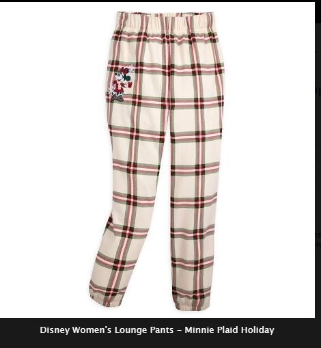 Disney's-WDW-ADULT-Women's Lounge Pants-Size XL-Minnie Mouse Plaid Holiday-BNWTS
