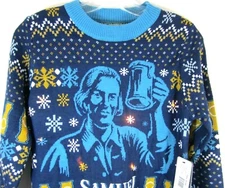 Samuel Adams Beer Tipsy Elves Sweater SM Ugly Christmas Light-Up Sam NWOT