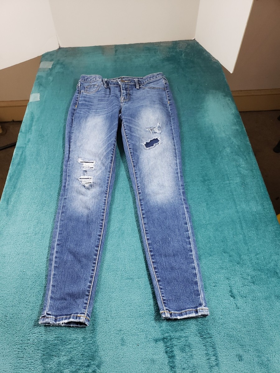 Mossimo Jeans Sz 2 Womens Blue Stretch Ladies Pants High Rise
