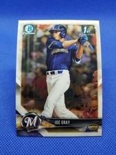2018 Bowman Draft Chrome JOE GRAY Baseball card MILWAUKEE BREWERS #76