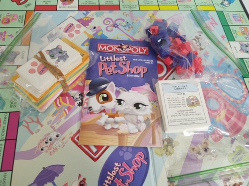 Monopoly Littlest Pet Shop Replacement Deed Cards Treats Toys Pet & Dog Houses - Picture 1 of 3