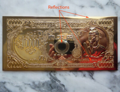 Vintage 1972 24k GOLD PLATED Japanese 10,000 YEN NOTE plate NIPPON